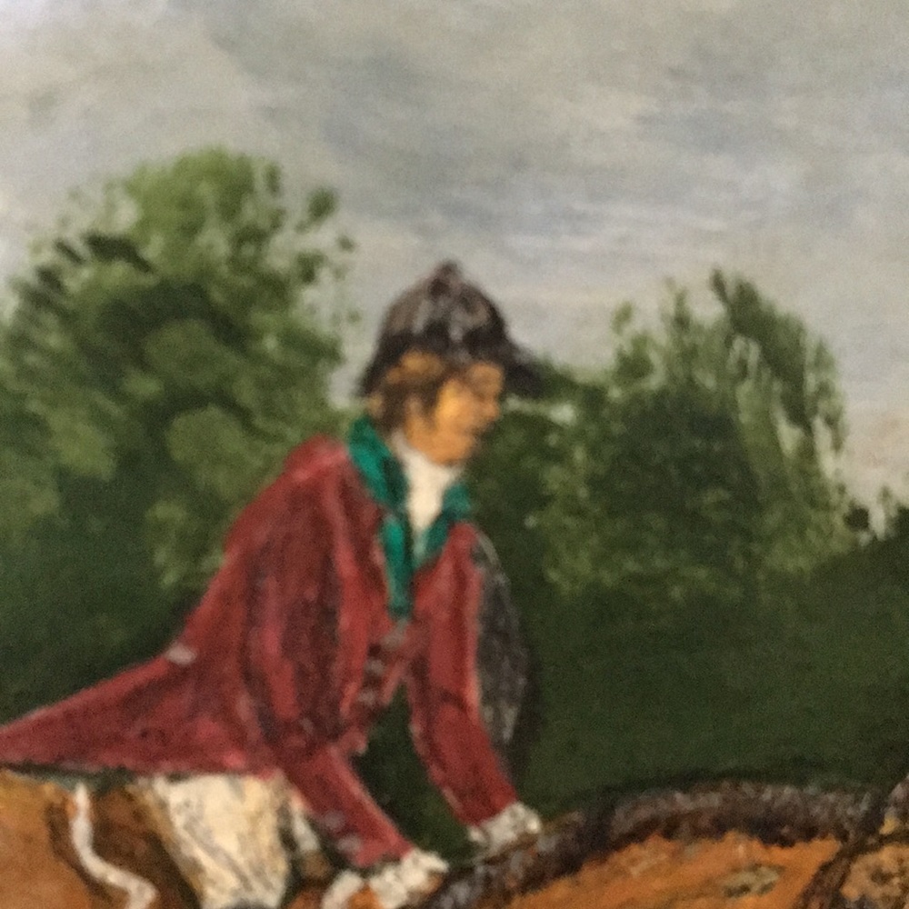 Vintage Folk Art box had painted signed by artist DL, Frenchtown, NJ early 80s. - Picture 15 of 16